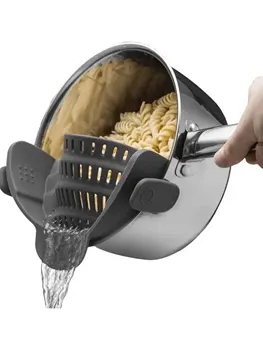 Adjustable Silicone Clip-On Strainer for Pots