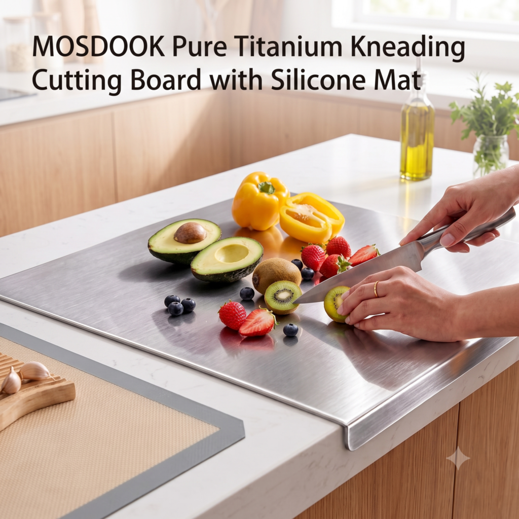 100% Pure Titanium Kneading Cutting Board